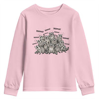 Funny Raccoon Mama Life Youth Sweatshirt Motherhood Chaos Trash Panda