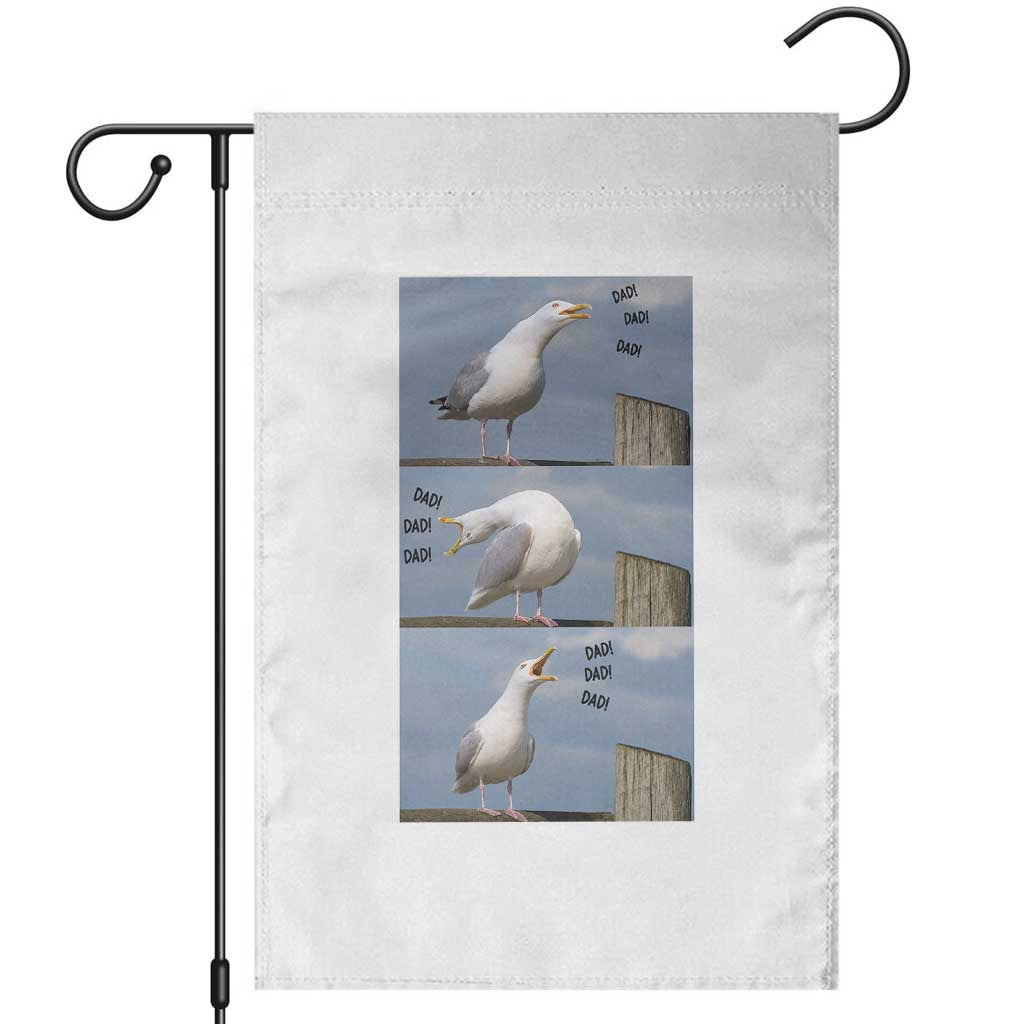 Funny Seagull Papa Garden Flag Fathers Day Gift Ocean Life Dad Graphic