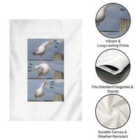 Funny Seagull Papa Garden Flag Fathers Day Gift Ocean Life Dad Graphic