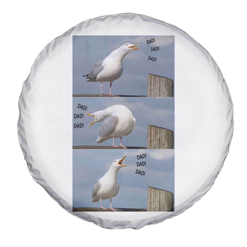 Funny Seagull Papa Spare Tire Cover Fathers Day Gift Ocean Life Dad Graphic