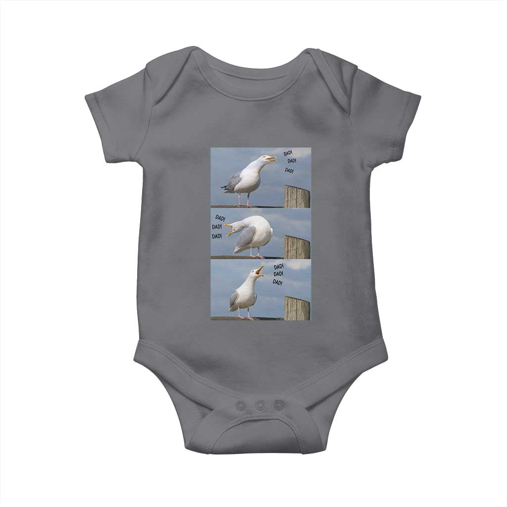 Funny Seagull Papa Baby Onesie Fathers Day Gift Ocean Life Dad Graphic