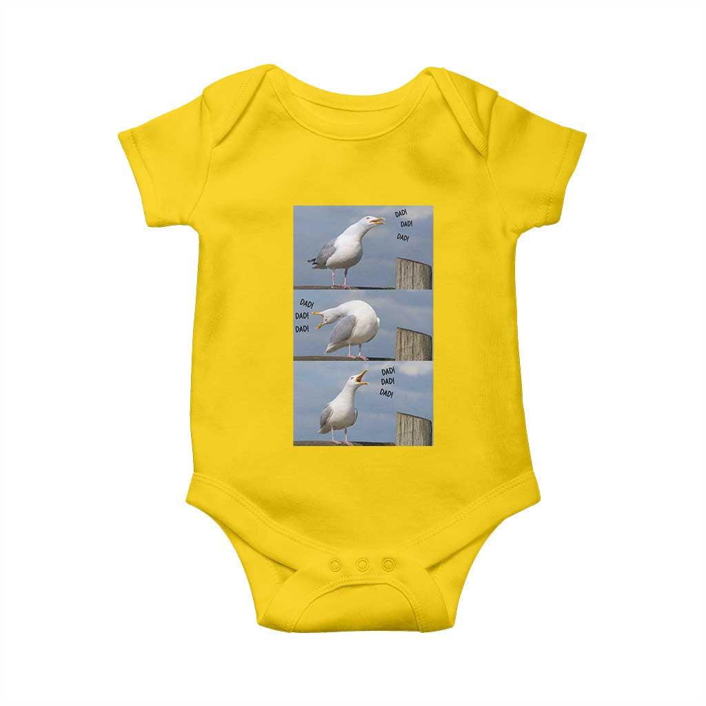 Funny Seagull Papa Baby Onesie Fathers Day Gift Ocean Life Dad Graphic