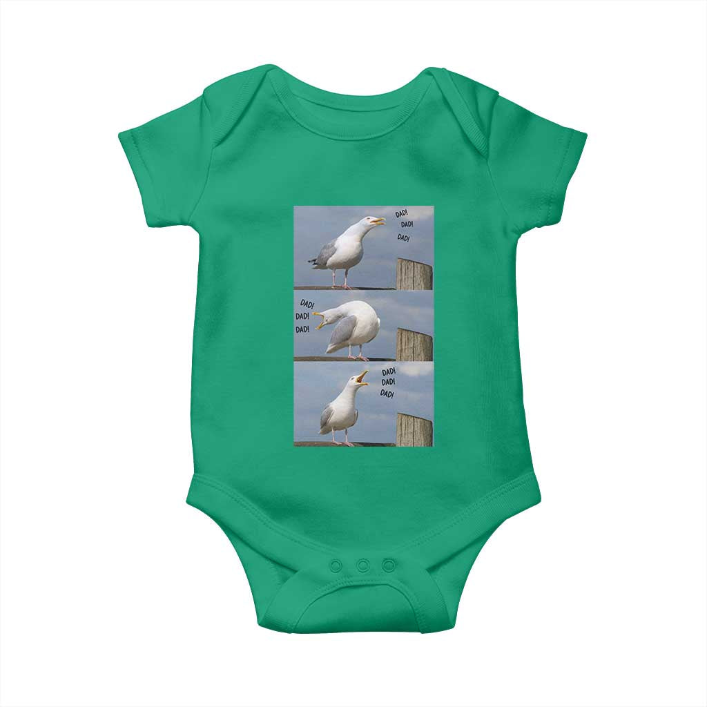 Funny Seagull Papa Baby Onesie Fathers Day Gift Ocean Life Dad Graphic