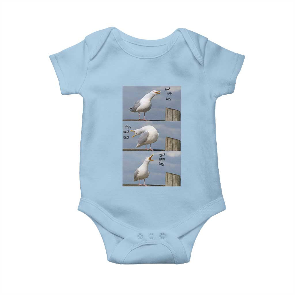 Funny Seagull Papa Baby Onesie Fathers Day Gift Ocean Life Dad Graphic