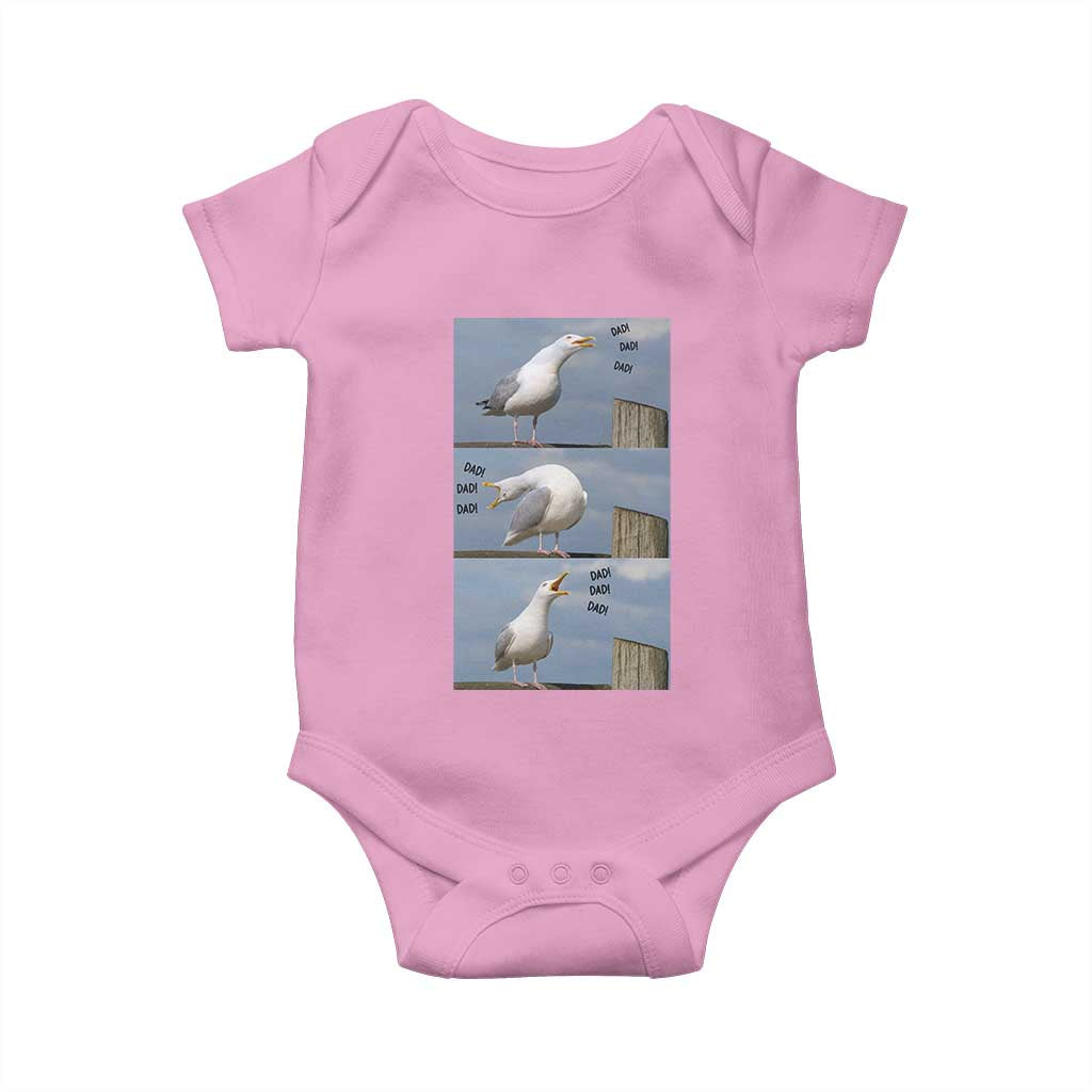 Funny Seagull Papa Baby Onesie Fathers Day Gift Ocean Life Dad Graphic