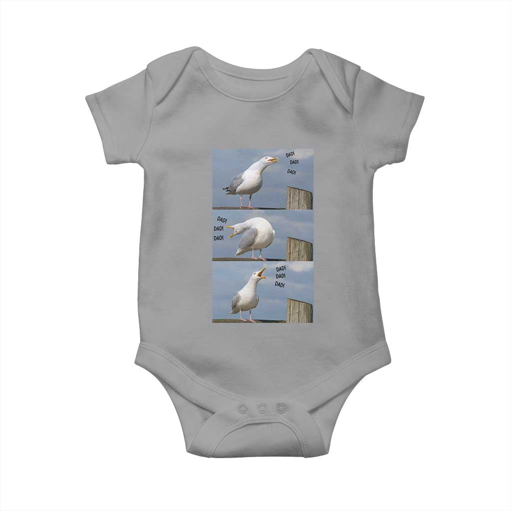 Funny Seagull Papa Baby Onesie Fathers Day Gift Ocean Life Dad Graphic