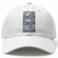Funny Seagull Papa Baseball Cap Fathers Day Gift Ocean Life Dad Graphic