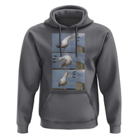 Funny Seagull Papa Hoodie Fathers Day Gift Ocean Life Dad Graphic