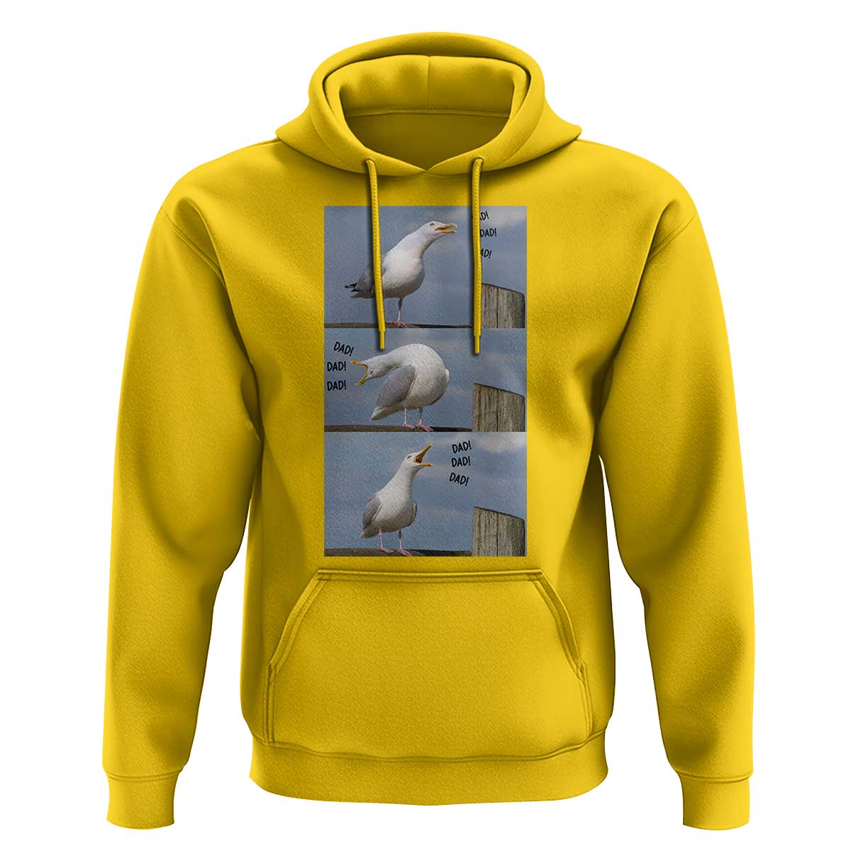 Funny Seagull Papa Hoodie Fathers Day Gift Ocean Life Dad Graphic