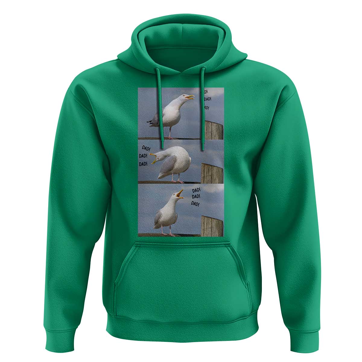 Funny Seagull Papa Hoodie Fathers Day Gift Ocean Life Dad Graphic