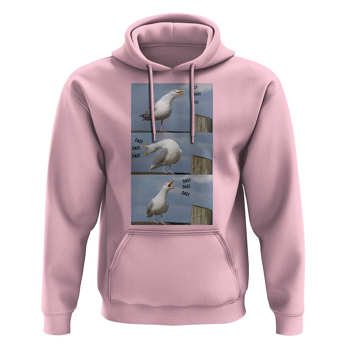 Funny Seagull Papa Hoodie Fathers Day Gift Ocean Life Dad Graphic