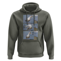 Funny Seagull Papa Hoodie Fathers Day Gift Ocean Life Dad Graphic
