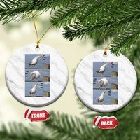 Funny Seagull Papa Ceramic Ornament Fathers Day Gift Ocean Life Dad Graphic