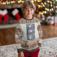 Funny Seagull Papa Ugly Christmas Sweater Fathers Day Gift Ocean Life Dad Graphic