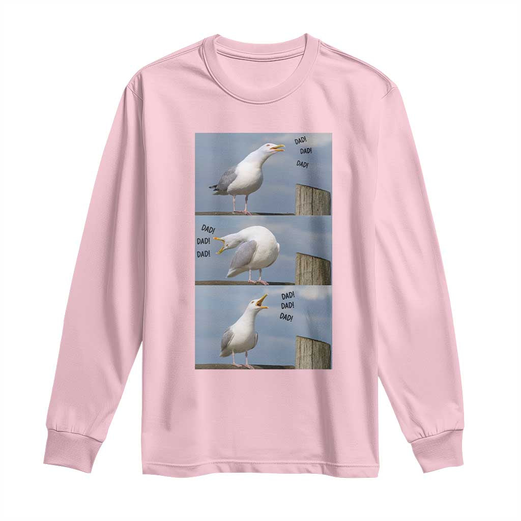 Funny Seagull Papa Long Sleeve Shirt Fathers Day Gift Ocean Life Dad Graphic
