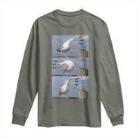 Funny Seagull Papa Long Sleeve Shirt Fathers Day Gift Ocean Life Dad Graphic