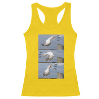 Funny Seagull Papa Racerback Tank Top Fathers Day Gift Ocean Life Dad Graphic