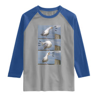 Funny Seagull Papa Raglan Shirt Fathers Day Gift Ocean Life Dad Graphic