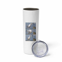 Funny Seagull Papa Skinny Tumbler Fathers Day Gift Ocean Life Dad Graphic