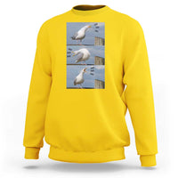 Funny Seagull Papa Sweatshirt Fathers Day Gift Ocean Life Dad Graphic