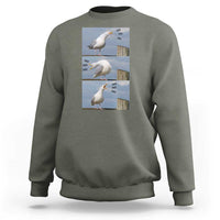 Funny Seagull Papa Sweatshirt Fathers Day Gift Ocean Life Dad Graphic