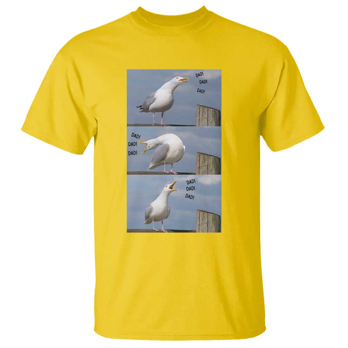 Funny Seagull Papa T Shirt Fathers Day Gift Ocean Life Dad Graphic