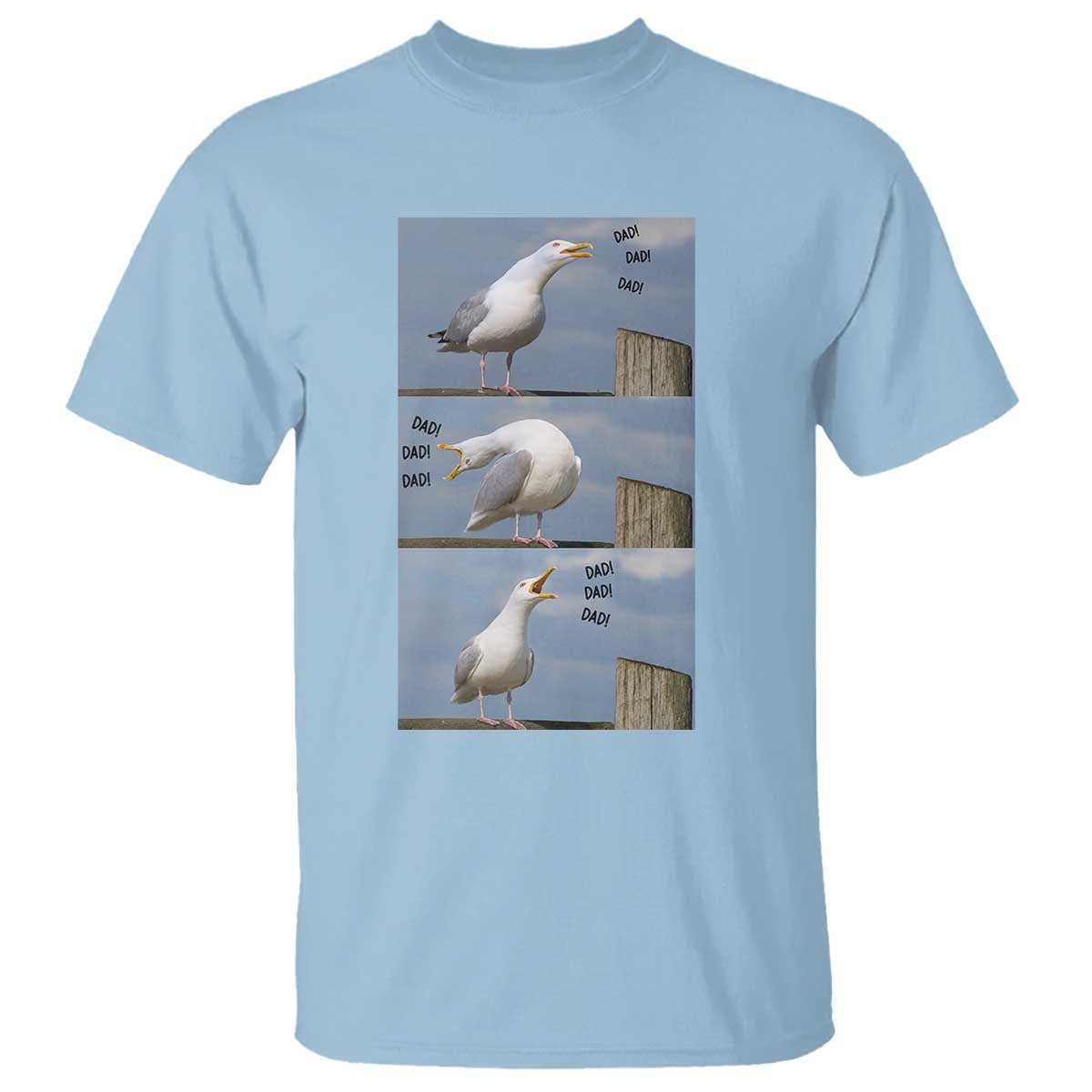 Funny Seagull Papa T Shirt Fathers Day Gift Ocean Life Dad Graphic