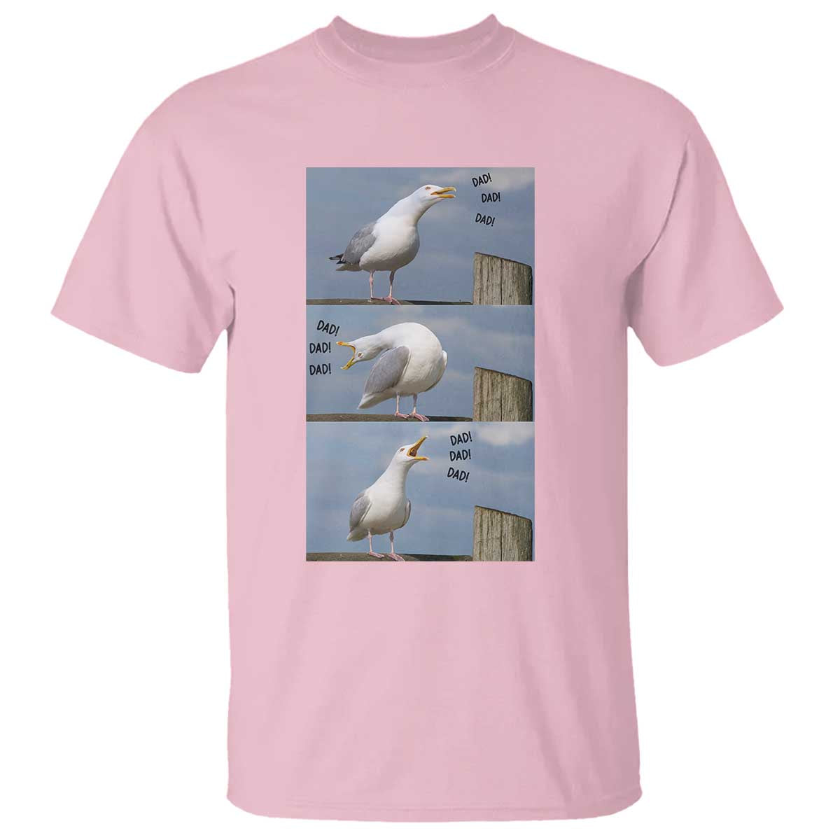 Funny Seagull Papa T Shirt Fathers Day Gift Ocean Life Dad Graphic