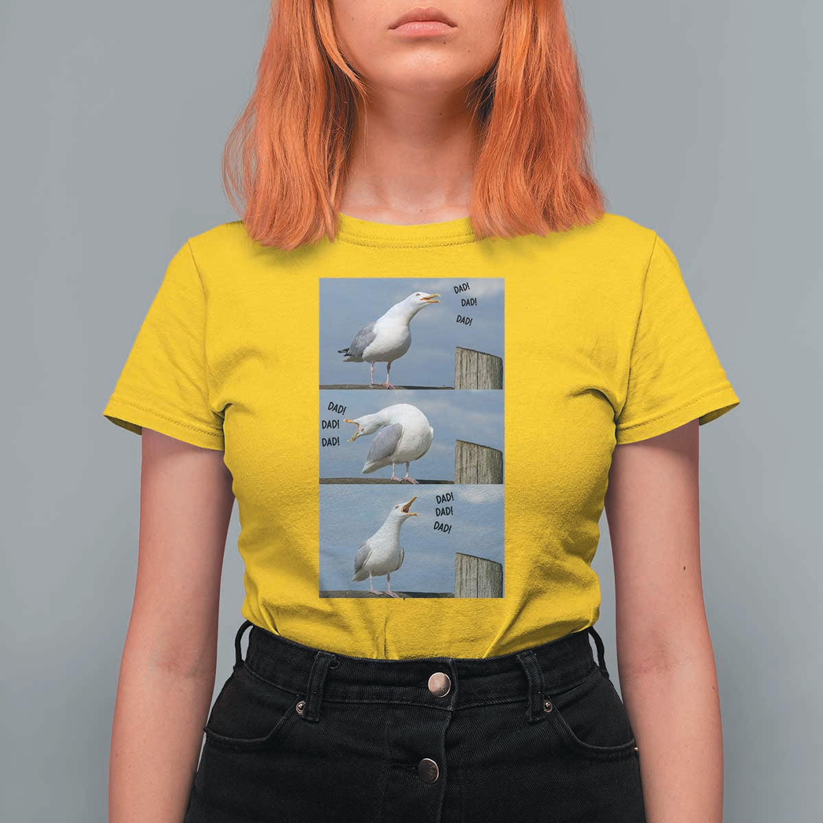 Funny Seagull Papa T Shirt For Women Fathers Day Gift Ocean Life Dad Graphic