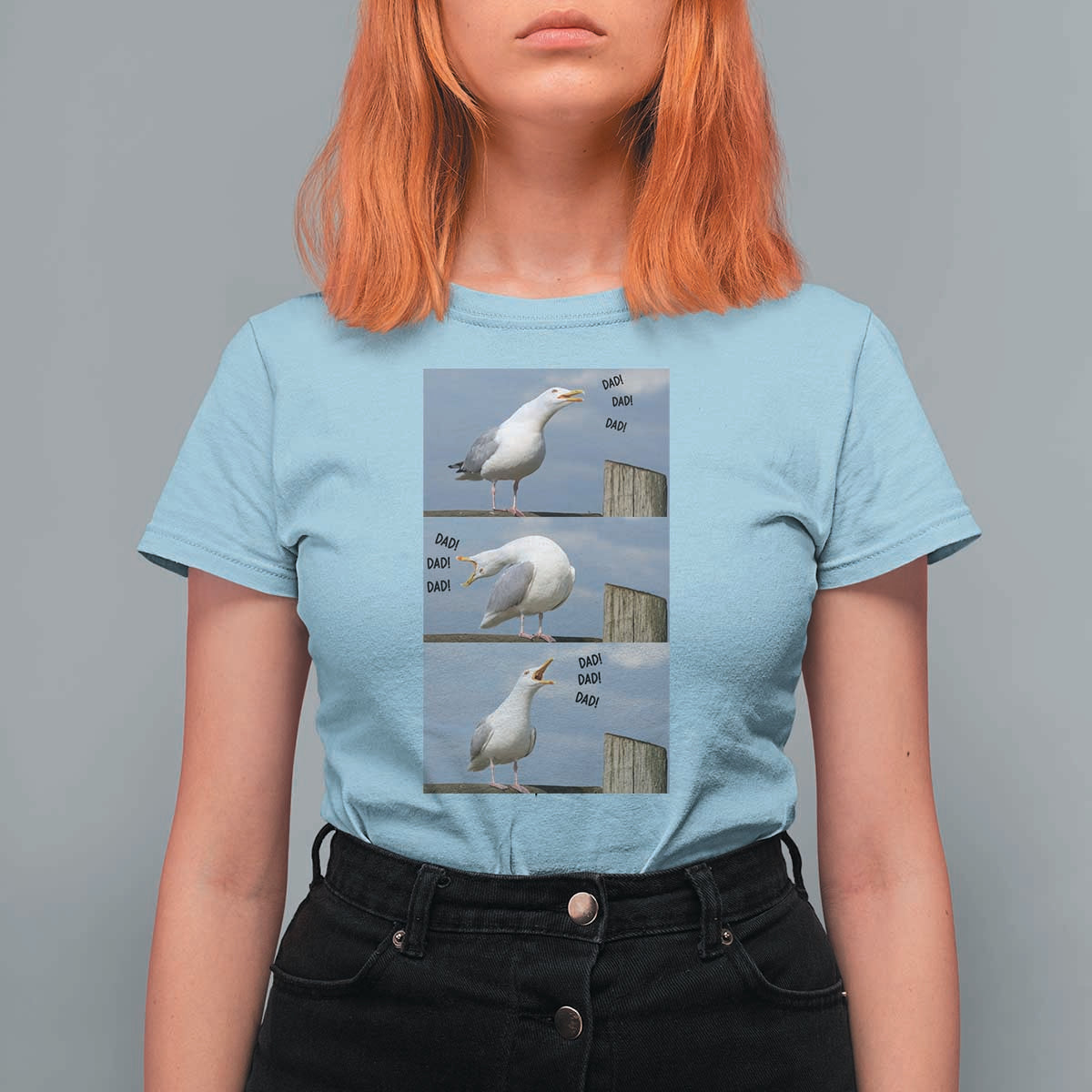 Funny Seagull Papa T Shirt For Women Fathers Day Gift Ocean Life Dad Graphic