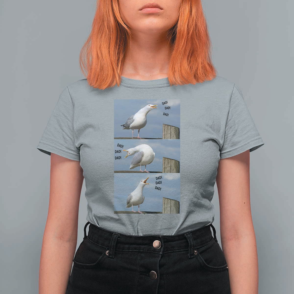 Funny Seagull Papa T Shirt For Women Fathers Day Gift Ocean Life Dad Graphic