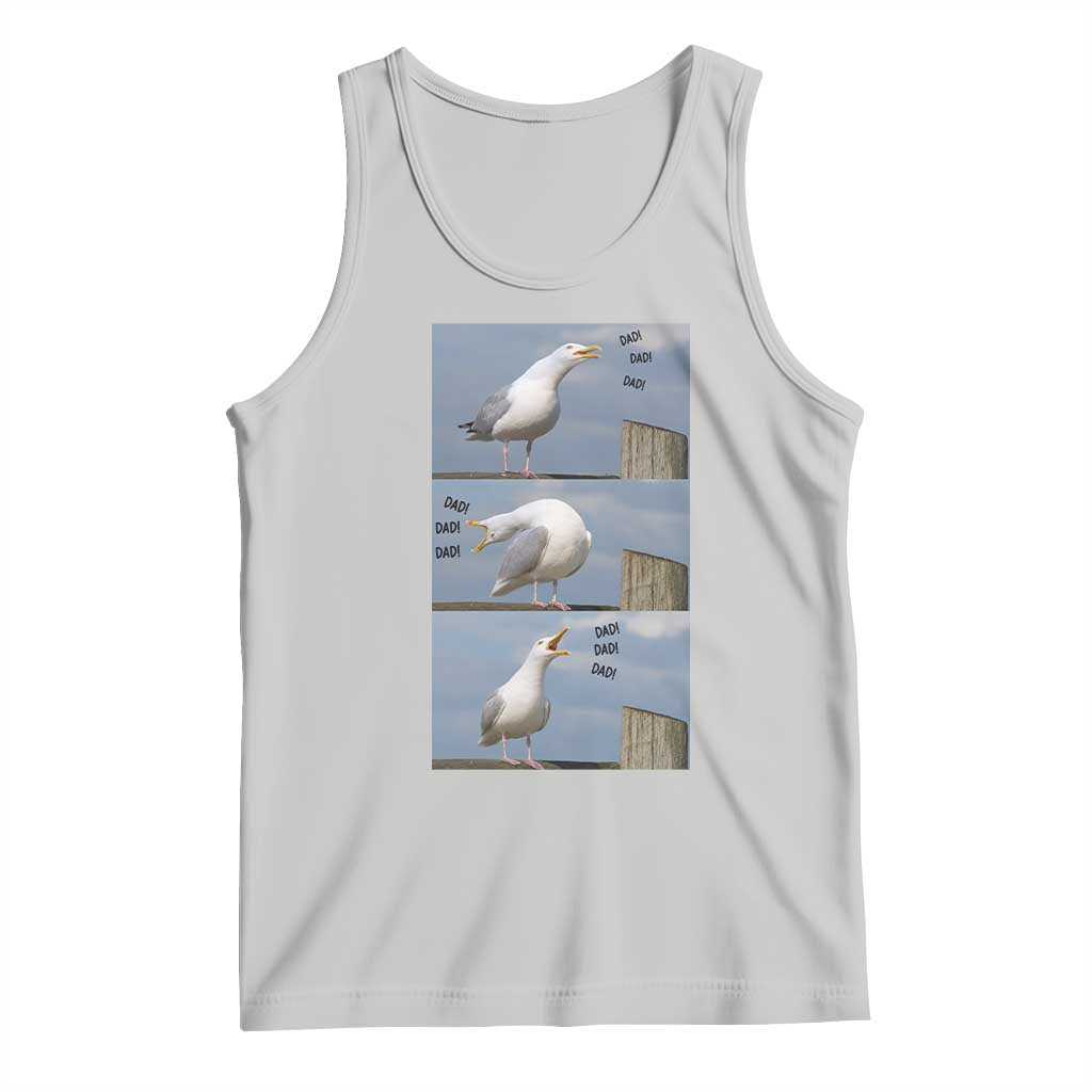 Funny Seagull Papa Tank Top Fathers Day Gift Ocean Life Dad Graphic