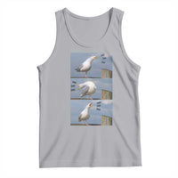 Funny Seagull Papa Tank Top Fathers Day Gift Ocean Life Dad Graphic