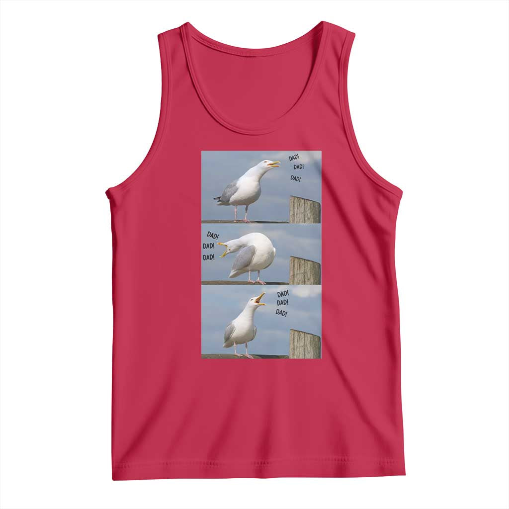 Funny Seagull Papa Tank Top Fathers Day Gift Ocean Life Dad Graphic