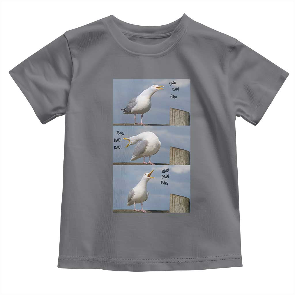 Funny Seagull Papa Toddler T Shirt Fathers Day Gift Ocean Life Dad Graphic