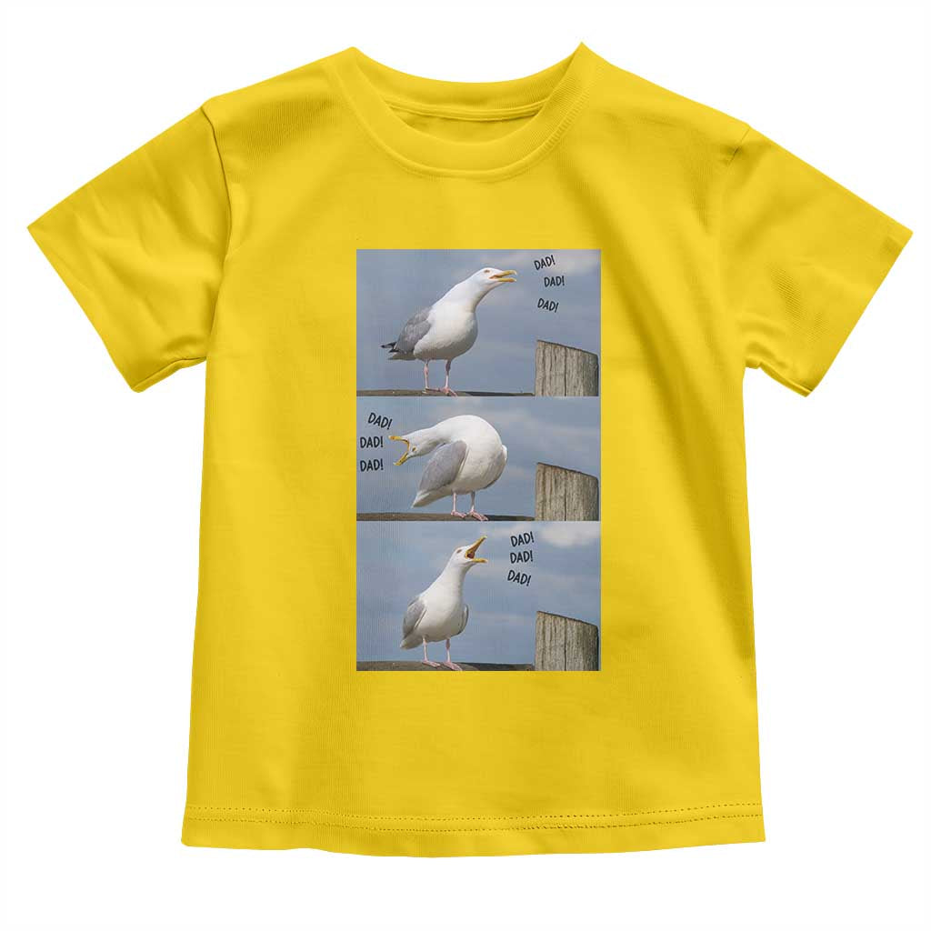 Funny Seagull Papa Toddler T Shirt Fathers Day Gift Ocean Life Dad Graphic