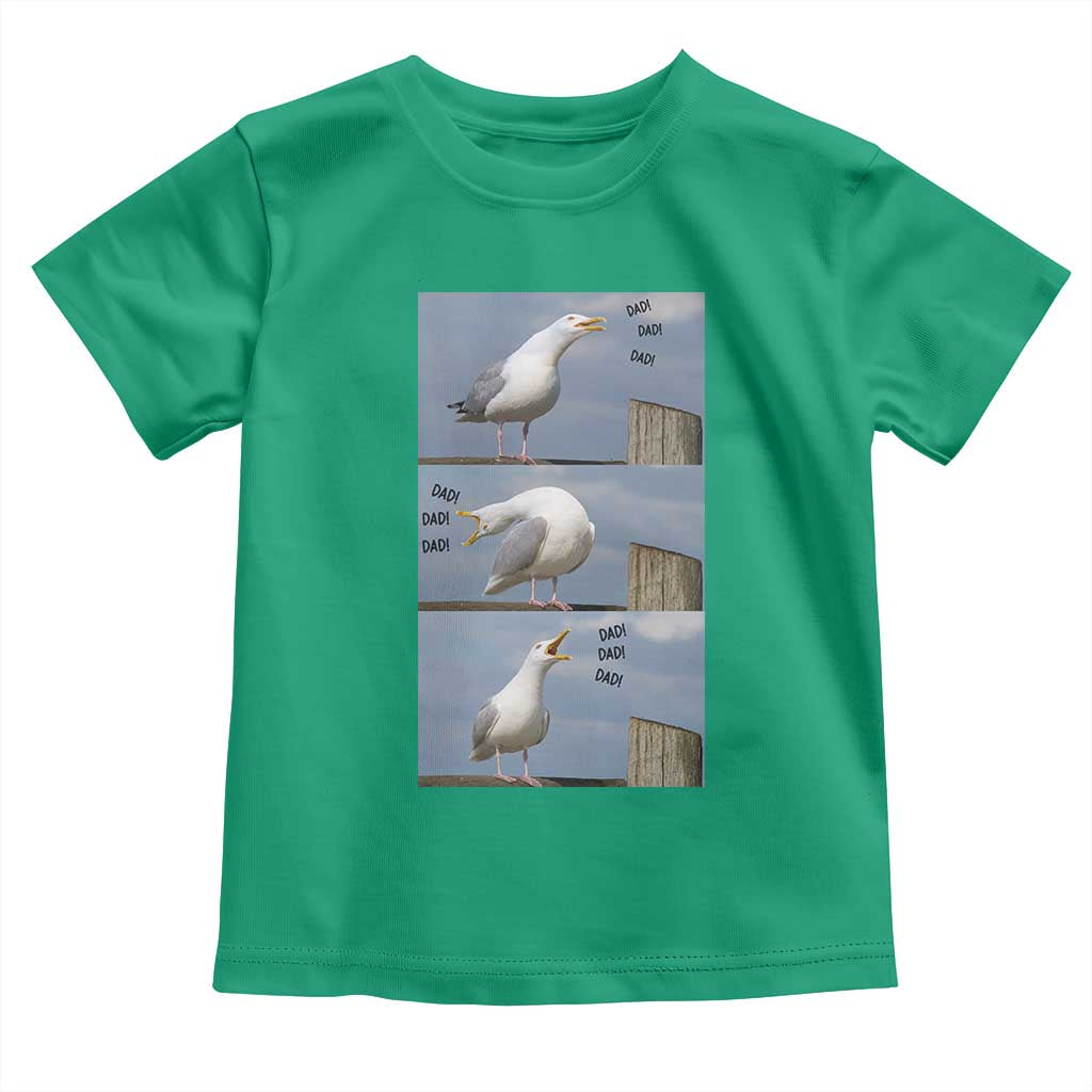 Funny Seagull Papa Toddler T Shirt Fathers Day Gift Ocean Life Dad Graphic