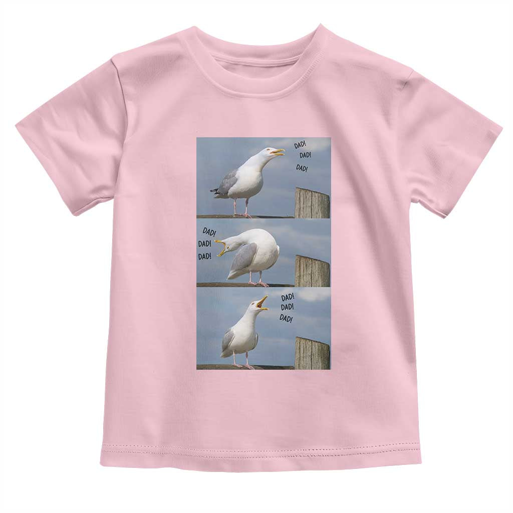 Funny Seagull Papa Toddler T Shirt Fathers Day Gift Ocean Life Dad Graphic