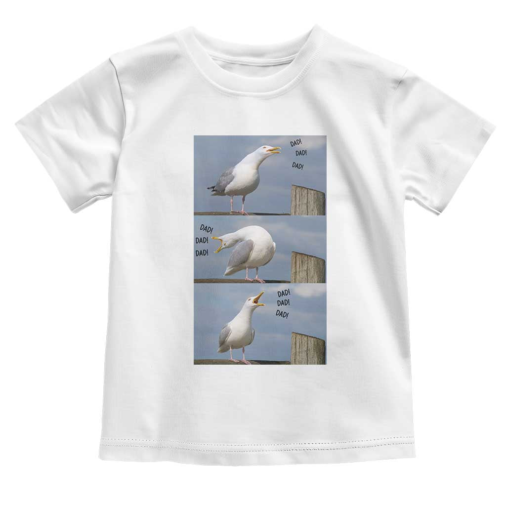 Funny Seagull Papa Toddler T Shirt Fathers Day Gift Ocean Life Dad Graphic