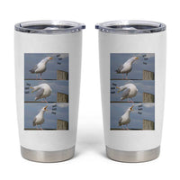 Funny Seagull Papa Tumbler Cup Fathers Day Gift Ocean Life Dad Graphic