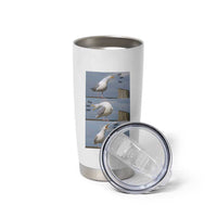 Funny Seagull Papa Tumbler Cup Fathers Day Gift Ocean Life Dad Graphic