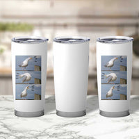 Funny Seagull Papa Tumbler Cup Fathers Day Gift Ocean Life Dad Graphic