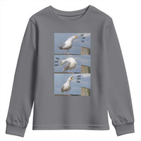 Funny Seagull Papa Youth Sweatshirt Fathers Day Gift Ocean Life Dad Graphic