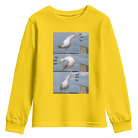 Funny Seagull Papa Youth Sweatshirt Fathers Day Gift Ocean Life Dad Graphic