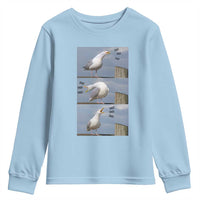 Funny Seagull Papa Youth Sweatshirt Fathers Day Gift Ocean Life Dad Graphic