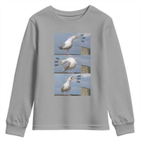 Funny Seagull Papa Youth Sweatshirt Fathers Day Gift Ocean Life Dad Graphic