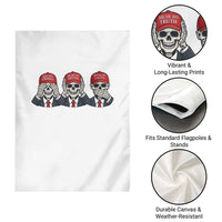 See No Crimes Hear No Truth Speak No Facts Garden Flag Skeleton Political Satire Graphic