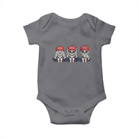 See No Crimes Hear No Truth Speak No Facts Baby Onesie Skeleton Political Satire Graphic