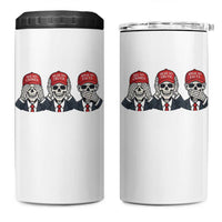 See No Crimes Hear No Truth Speak No Facts 4 in 1 Can Cooler Tumbler Skeleton Political Satire Graphic