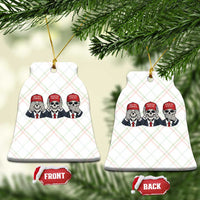See No Crimes Hear No Truth Speak No Facts Ceramic Ornament Skeleton Political Satire Graphic